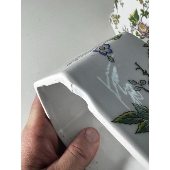 Classic Galt Lidded Ginger Jar – Floral Chinoiserie Porcelain – 10” – China Vtg - Picture 10 of 16